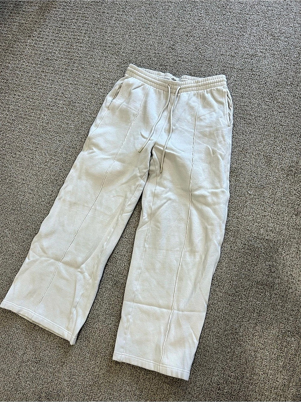 PINK White Fleece Joggers